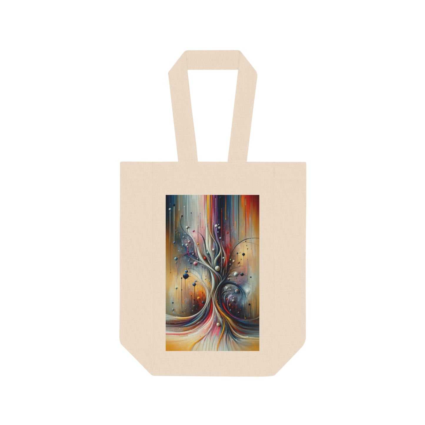 Invisible Threads Influence Double Wine Tote Bag - ATUH.ART