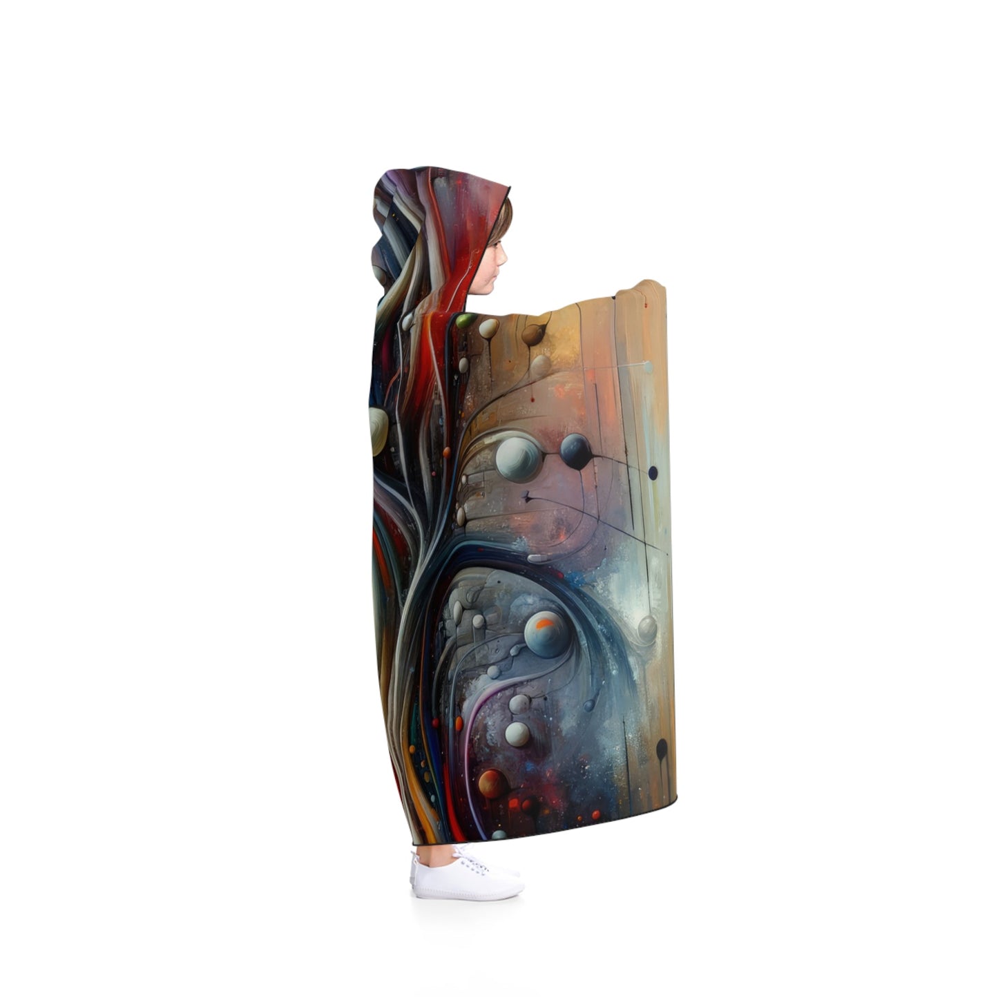 Invisible Threads Influence Hooded Blanket - ATUH.ART