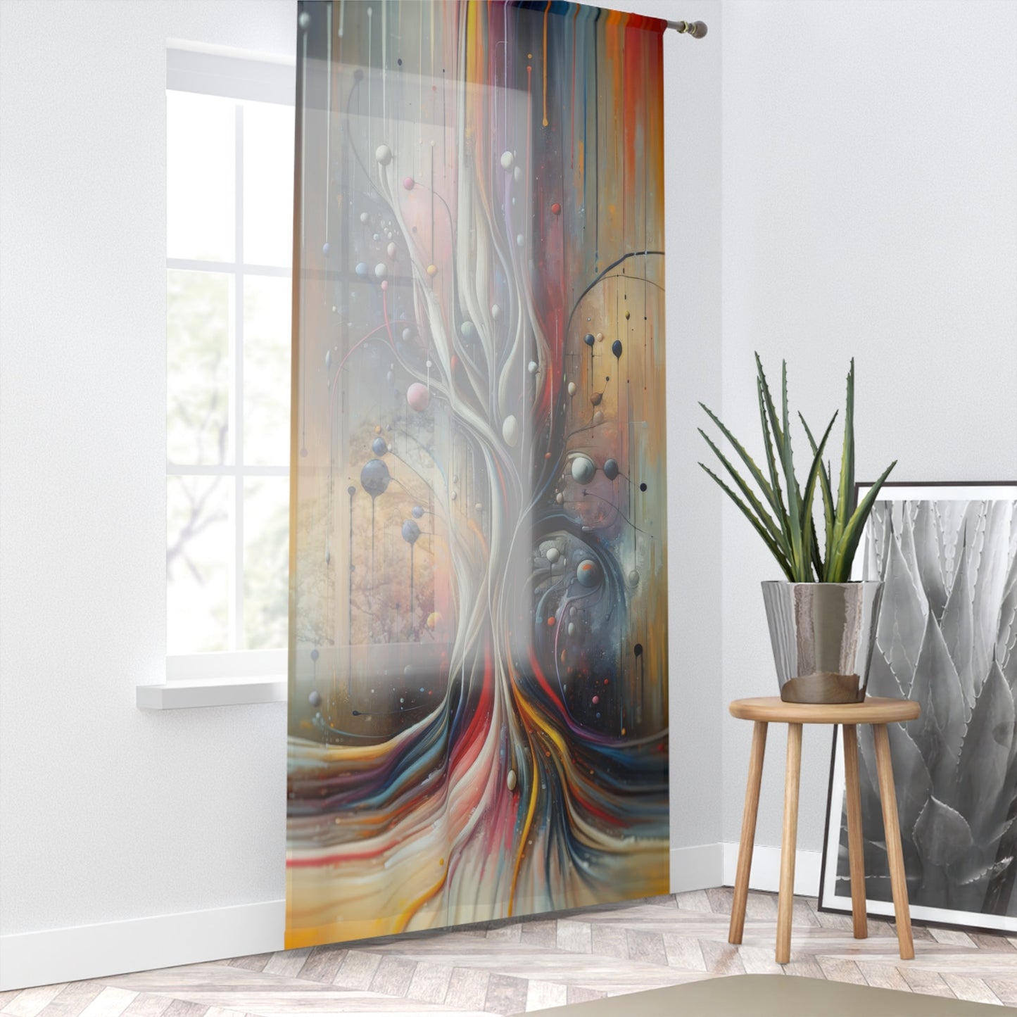 Invisible Threads Influence Window Curtain - ATUH.ART