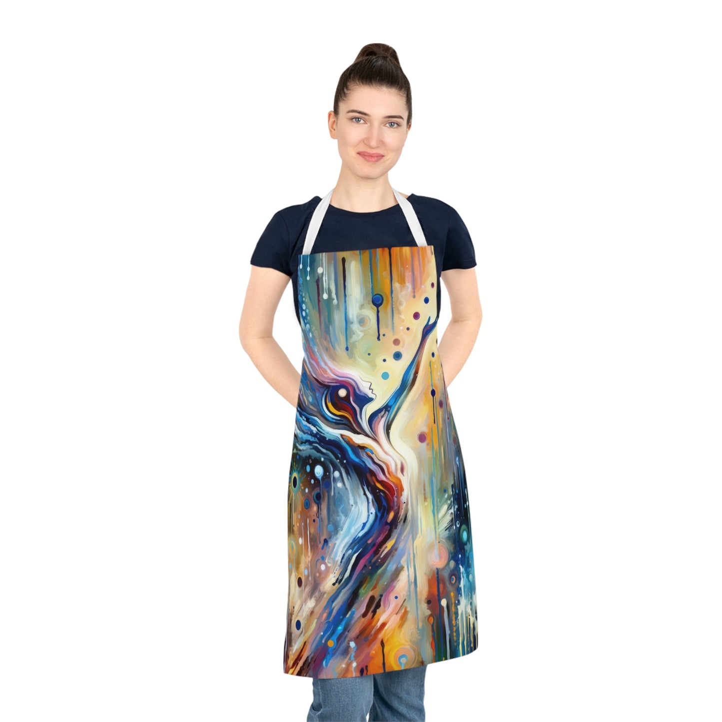 Journey Embrace Tachism Adult Apron (AOP) - ATUH.ART