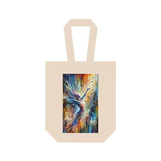 Journey Embrace Tachism Double Wine Tote Bag - ATUH.ART