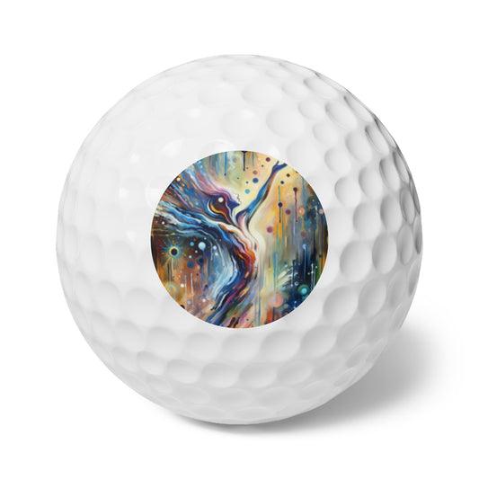 Journey Embrace Tachism Golf Balls, 6pcs - ATUH.ART