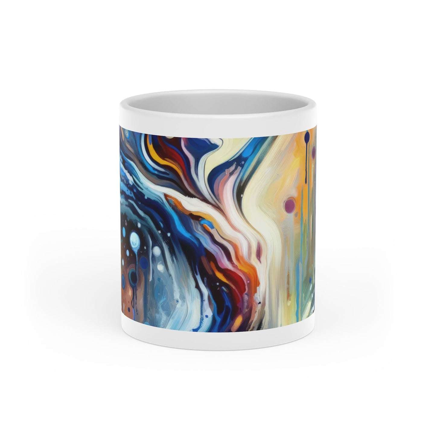 Journey Embrace Tachism Heart-Shaped Mug - ATUH.ART