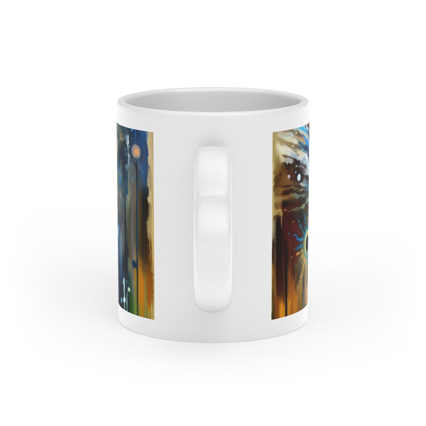 Journey Embrace Tachism Heart-Shaped Mug - ATUH.ART
