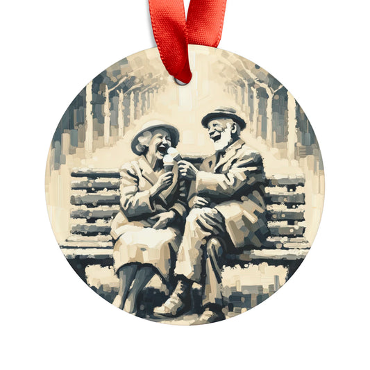 Joyful Companionship Serenity Acrylic Ornament with Ribbon - ATUH.ART