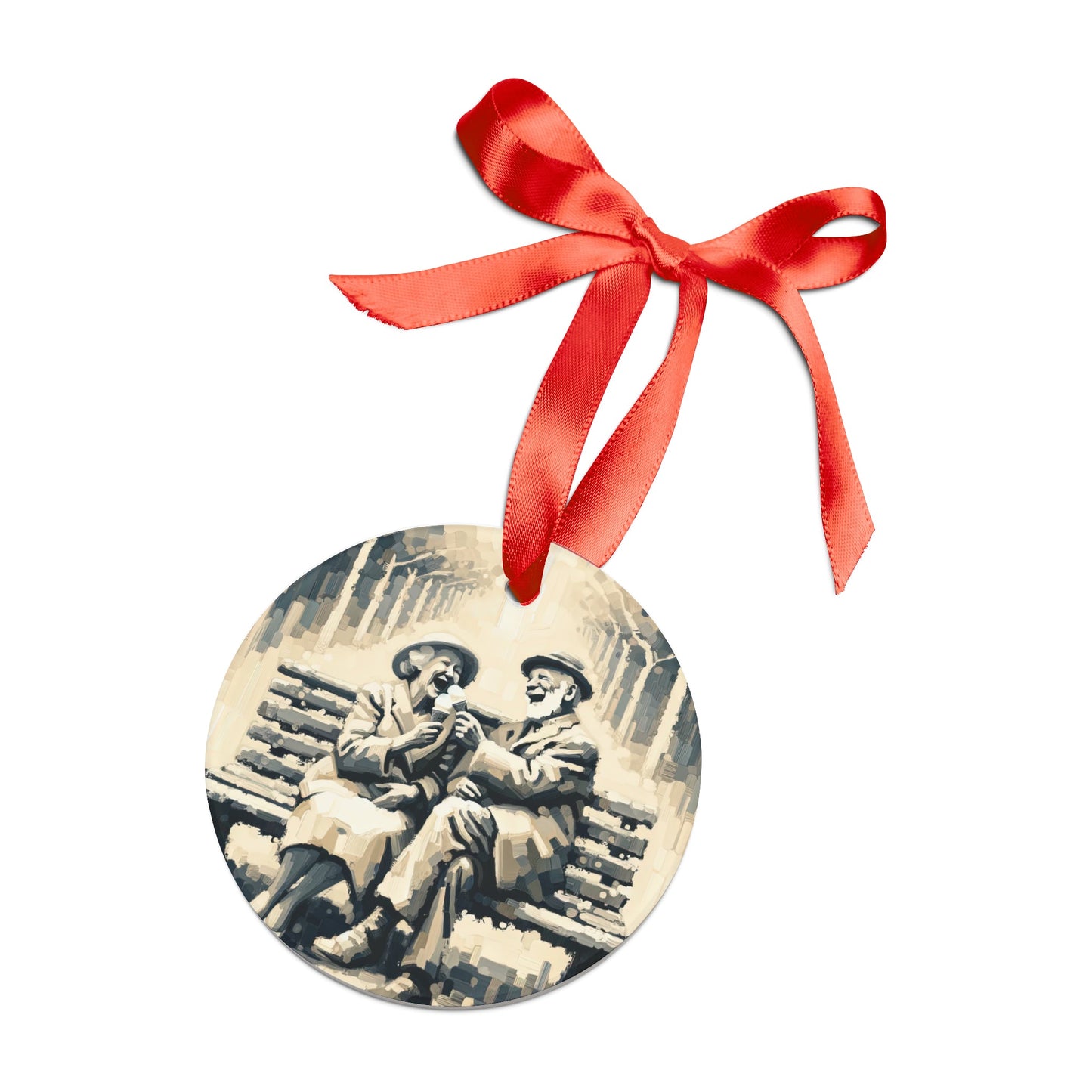 Joyful Companionship Serenity Acrylic Ornament with Ribbon - ATUH.ART