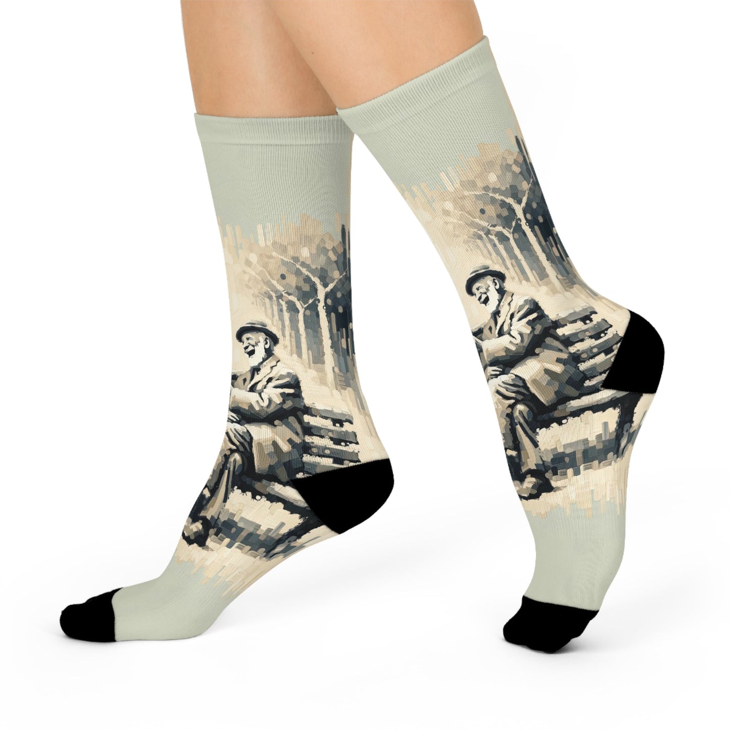 Joyful Companionship Serenity Cushioned Crew Socks - ATUH.ART