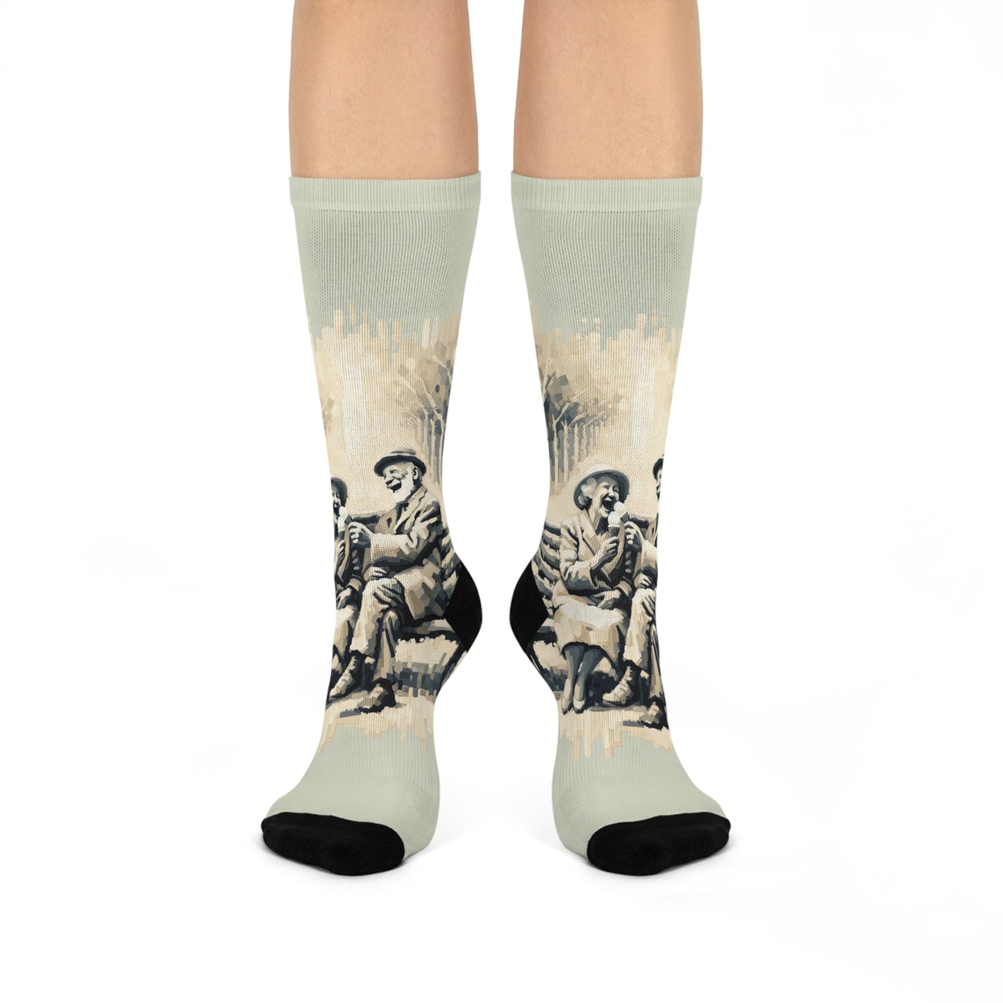 Joyful Companionship Serenity Cushioned Crew Socks - ATUH.ART