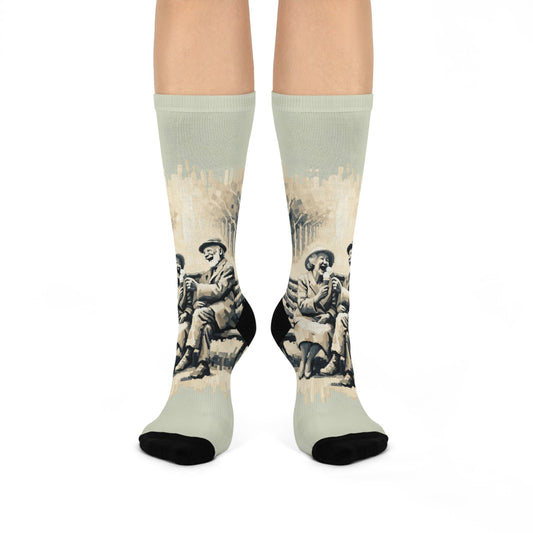 Joyful Companionship Serenity Cushioned Crew Socks - ATUH.ART
