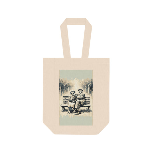 Joyful Companionship Serenity Double Wine Tote Bag - ATUH.ART