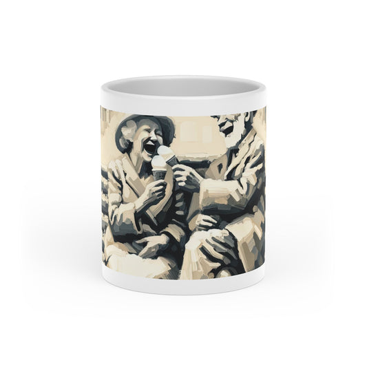 Joyful Companionship Serenity Heart-Shaped Mug - ATUH.ART