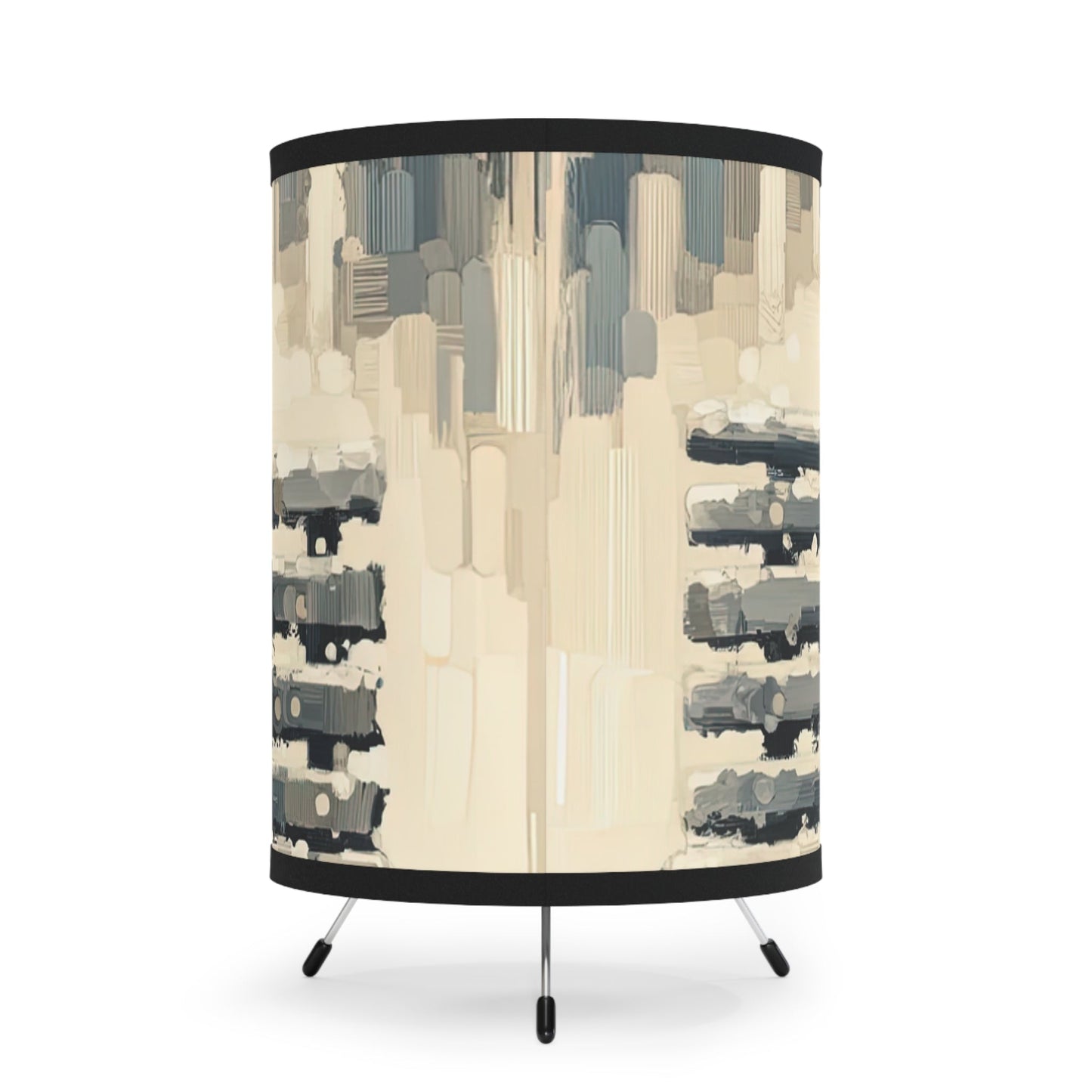 Joyful Companionship Serenity Tripod Lamp with High-Res Printed Shade, US\CA plug - ATUH.ART