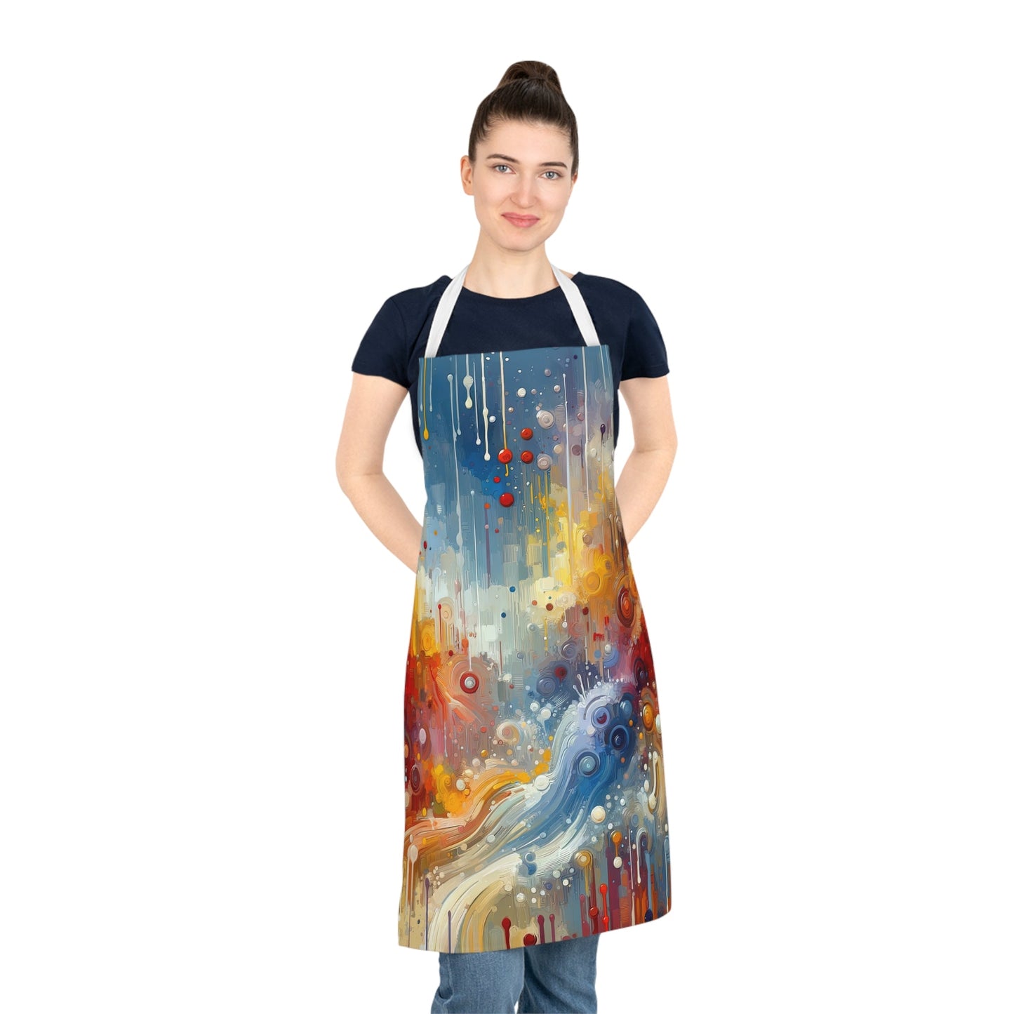 Joyous Effortless Exhale Adult Apron (AOP) - ATUH.ART