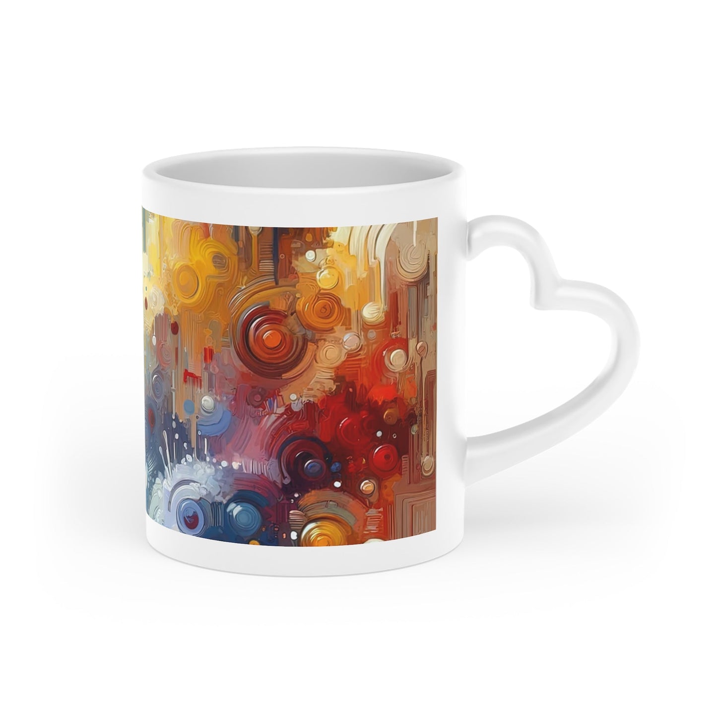 Joyous Effortless Exhale Heart-Shaped Mug - ATUH.ART