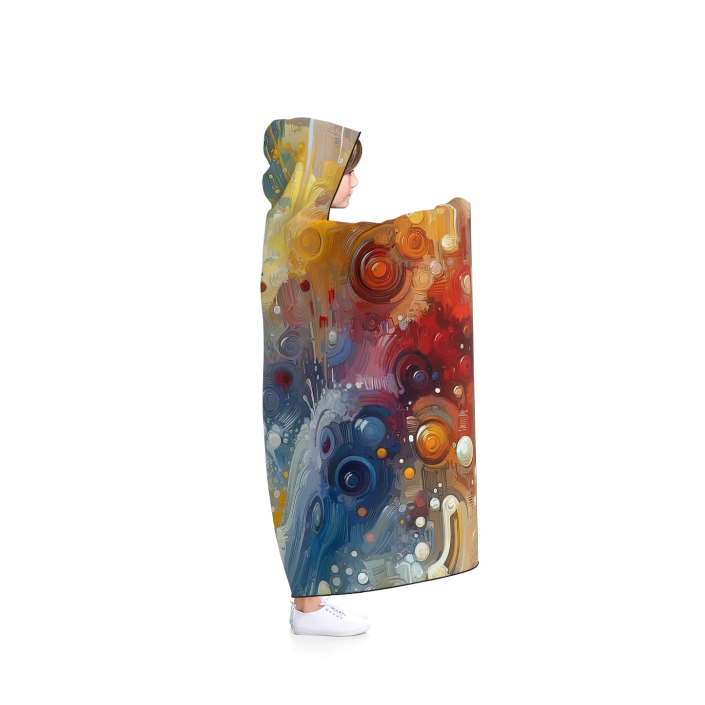 Joyous Effortless Exhale Hooded Blanket - ATUH.ART