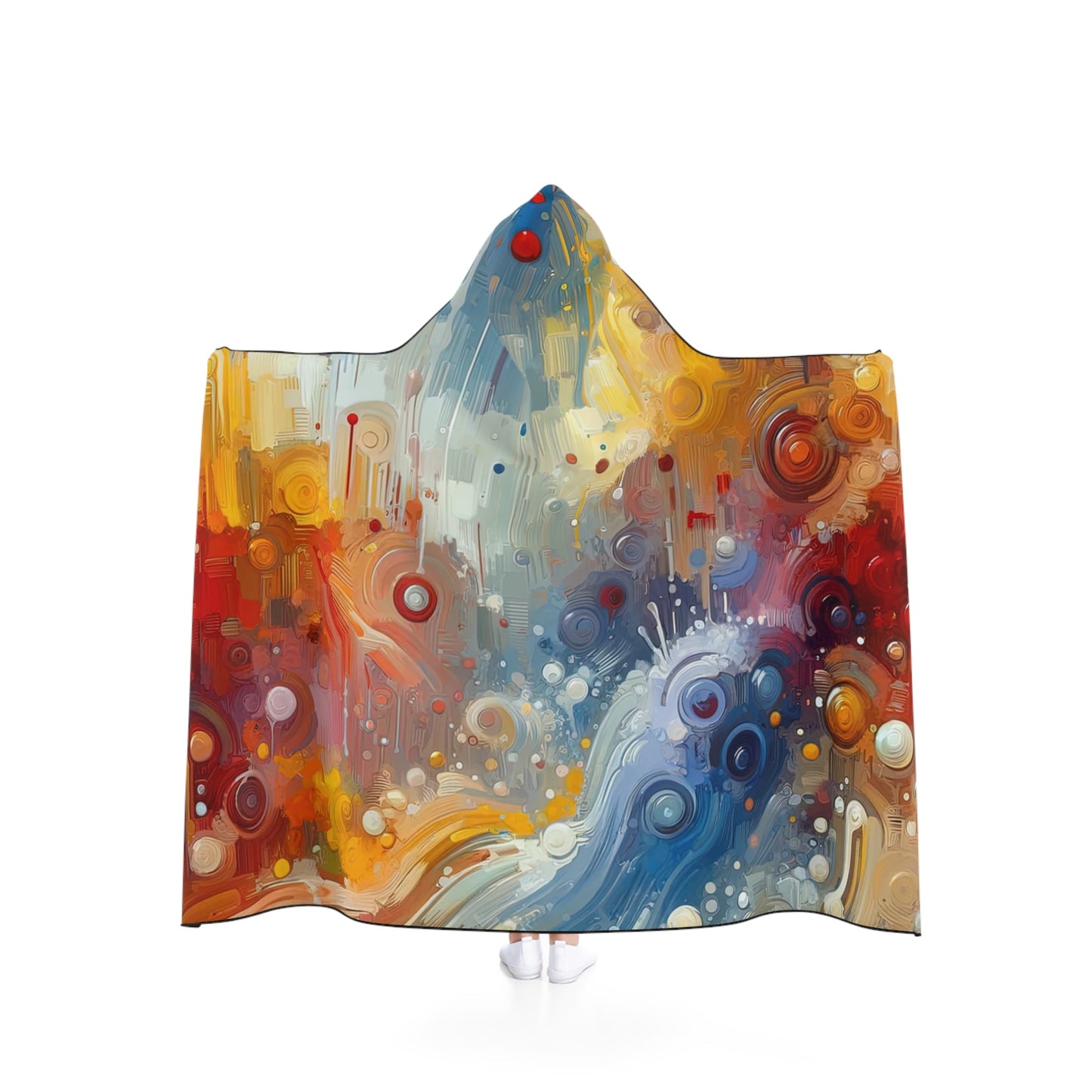 Joyous Effortless Exhale Hooded Blanket - ATUH.ART