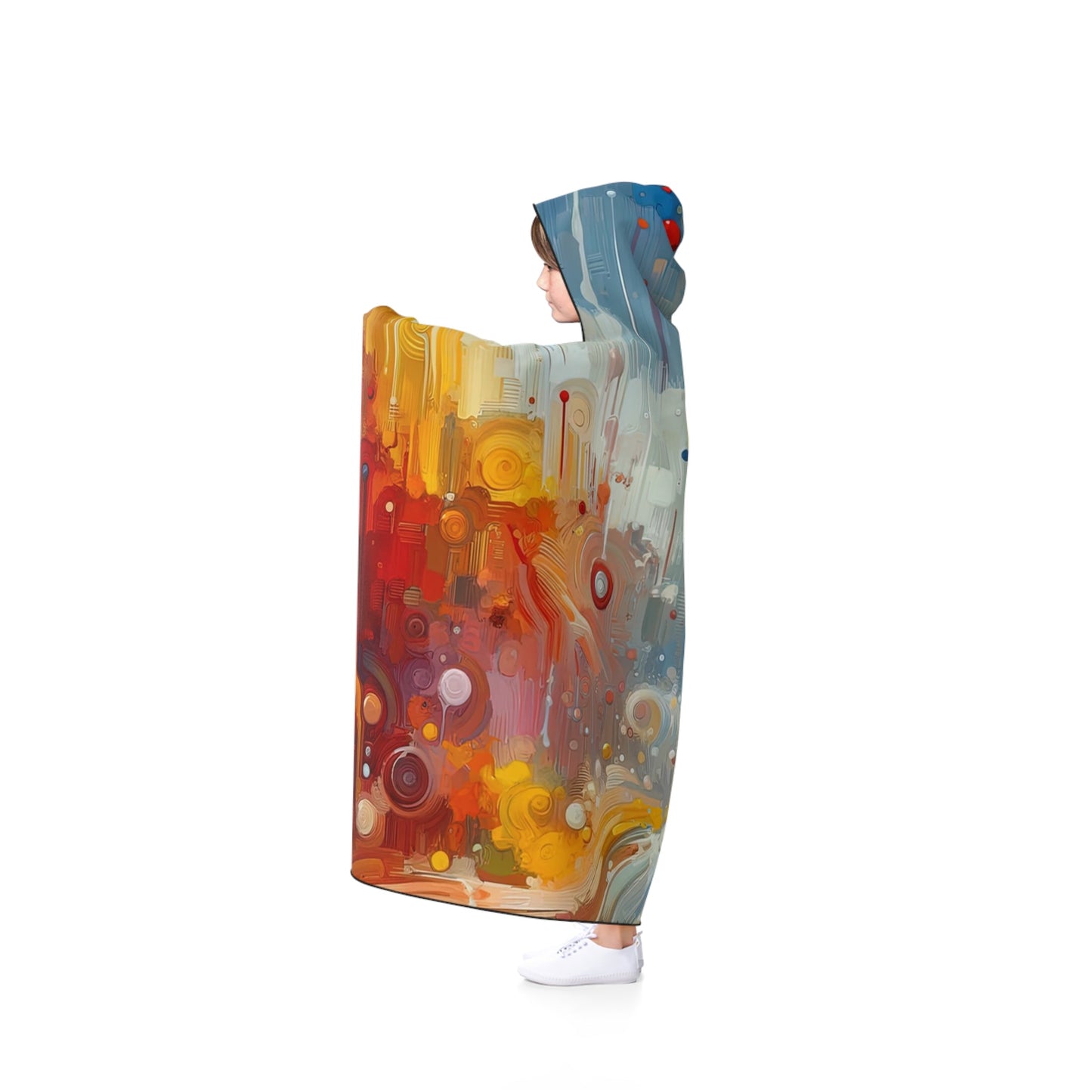 Joyous Effortless Exhale Hooded Blanket - ATUH.ART