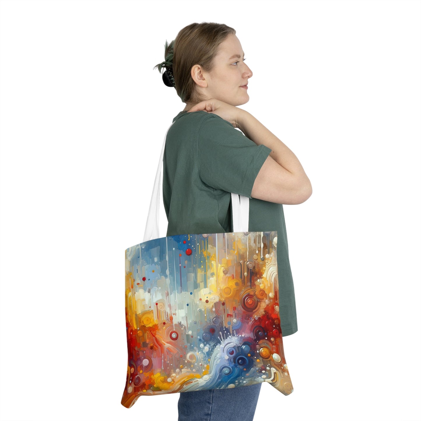 Joyous Effortless Exhale Shoulder Tote Bag (AOP) - ATUH.ART