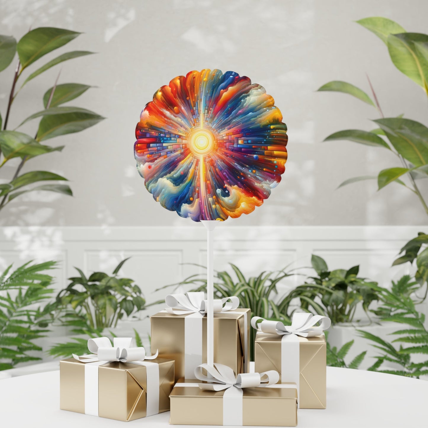 Kaleidoscopic Tachism Breath Balloon (Round and Heart-shaped), 11" - ATUH.ART