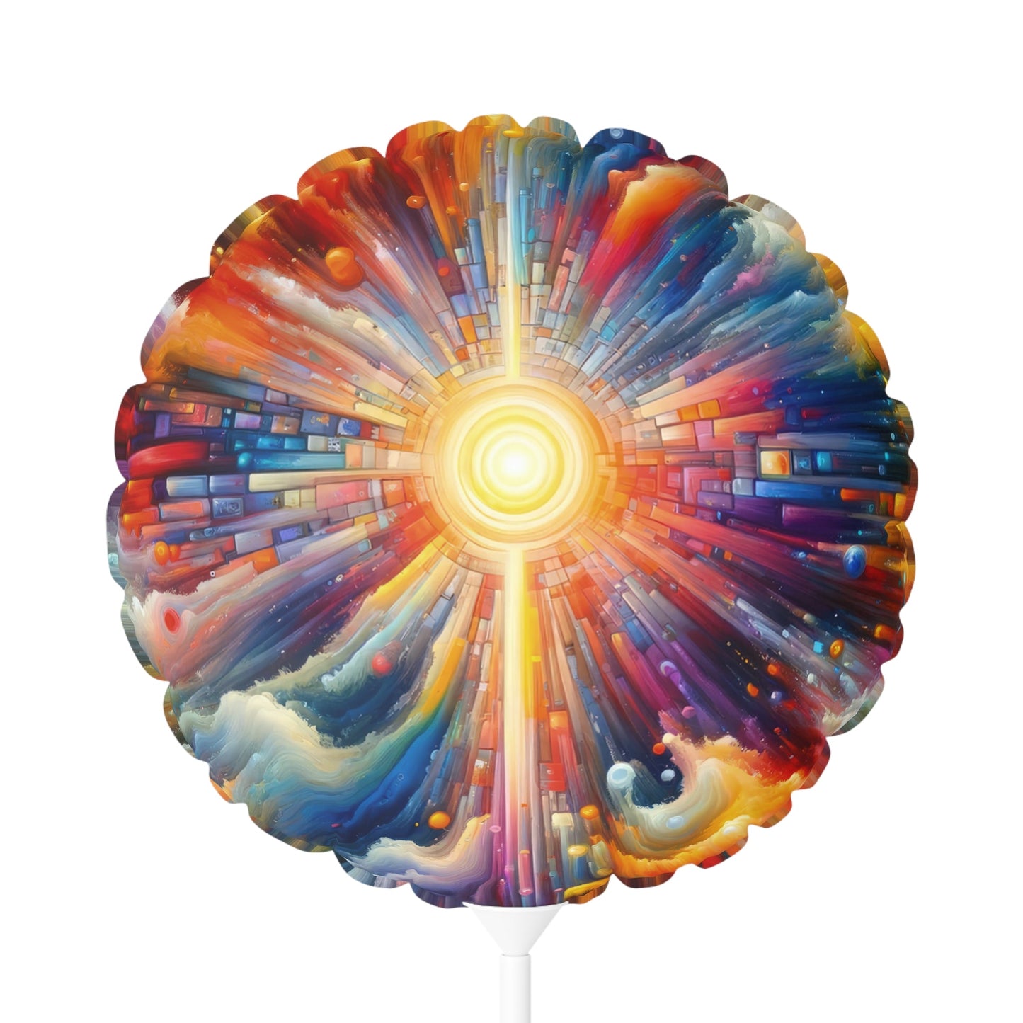 Kaleidoscopic Tachism Breath Balloon (Round and Heart-shaped), 11" - ATUH.ART
