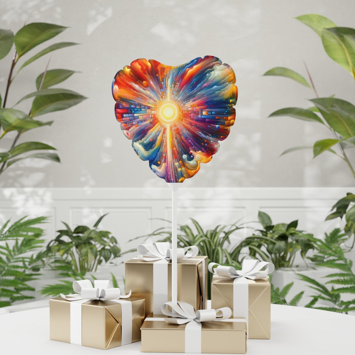 Kaleidoscopic Tachism Breath Balloon (Round and Heart-shaped), 11" - ATUH.ART