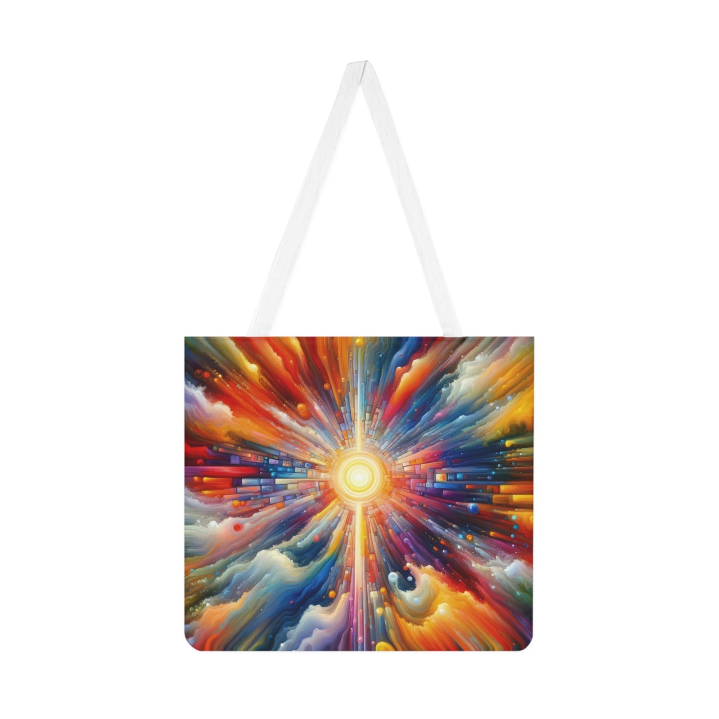Kaleidoscopic Tachism Breath Shoulder Tote Bag (AOP) - ATUH.ART