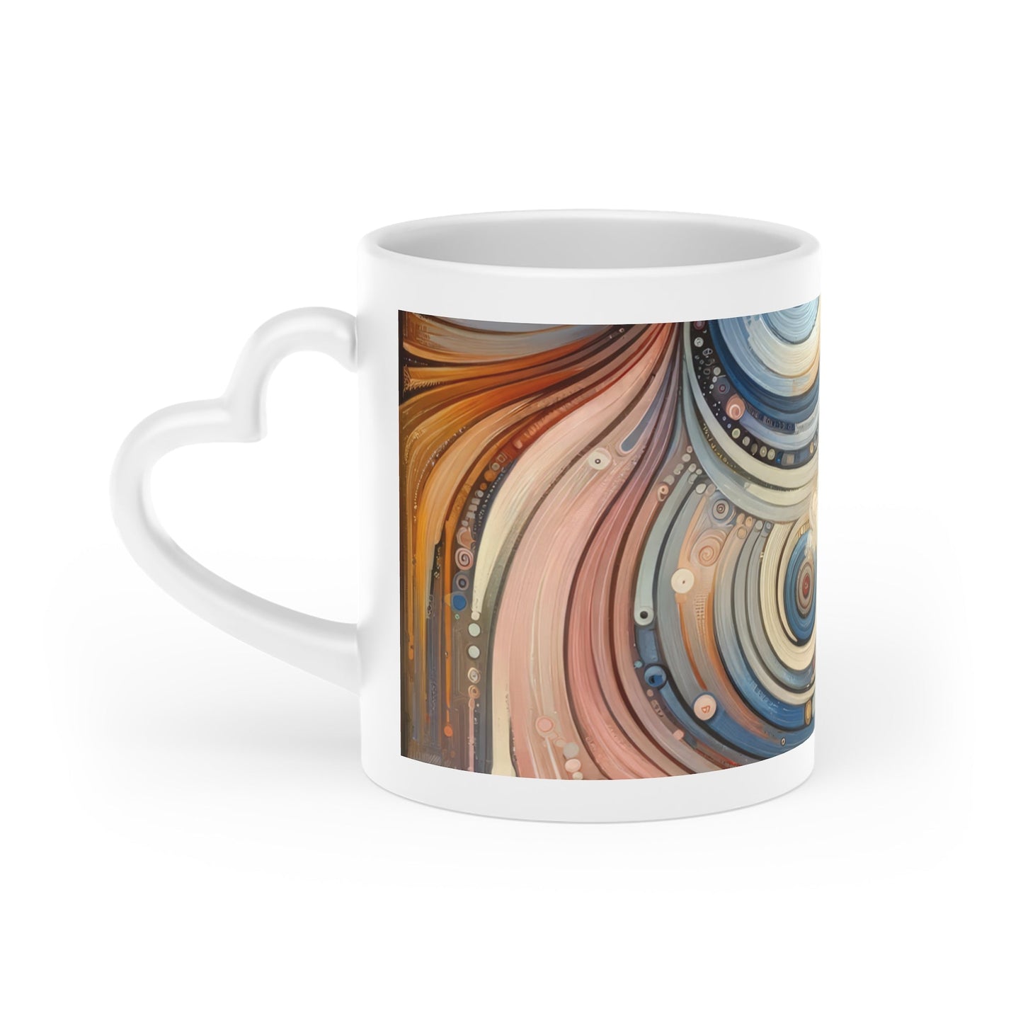 Keen Nimble Embrace Heart-Shaped Mug - ATUH.ART