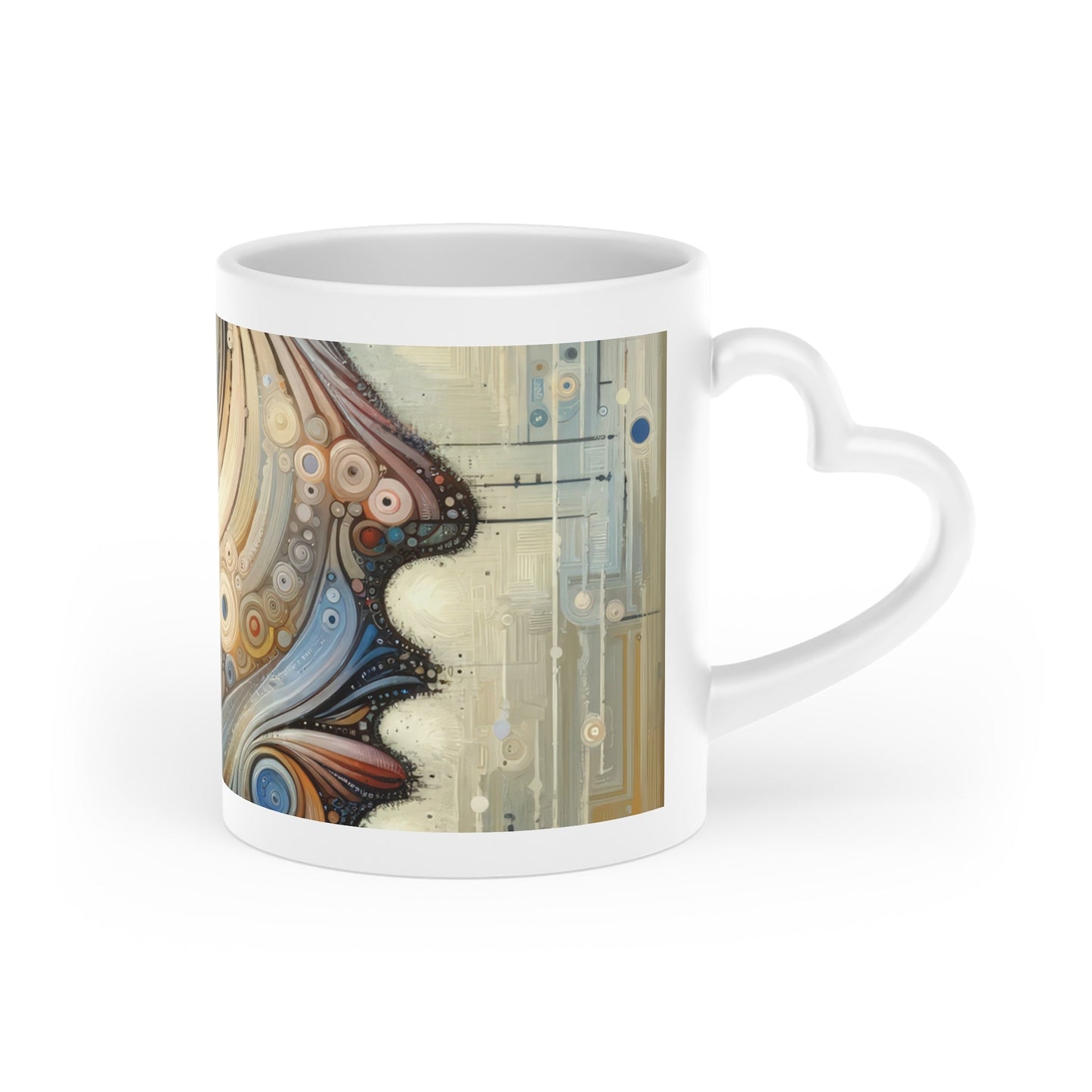 Keen Nimble Embrace Heart-Shaped Mug - ATUH.ART