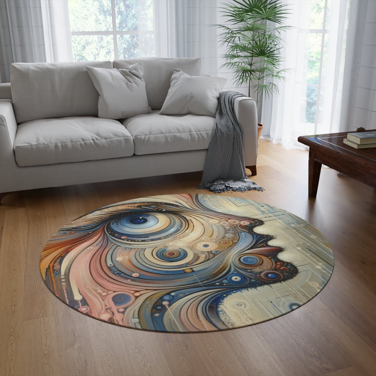 Keen Nimble Embrace Round Rug - ATUH.ART