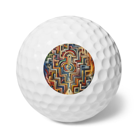 Labyrinthine Love Choices Golf Balls, 6pcs - ATUH.ART