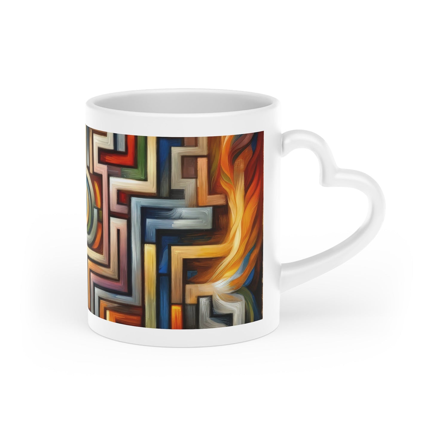 Labyrinthine Love Choices Heart-Shaped Mug - ATUH.ART