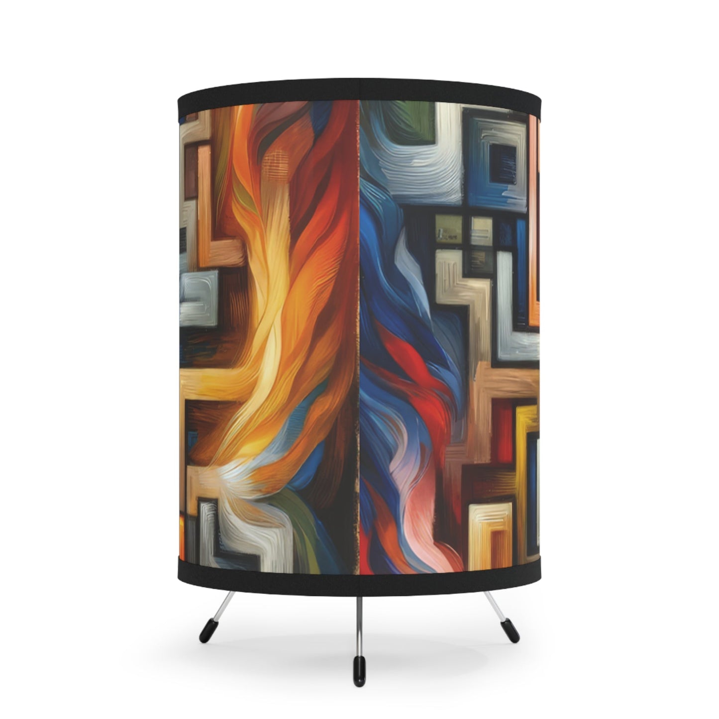 Labyrinthine Love Choices Tripod Lamp with High-Res Printed Shade, US\CA plug - ATUH.ART