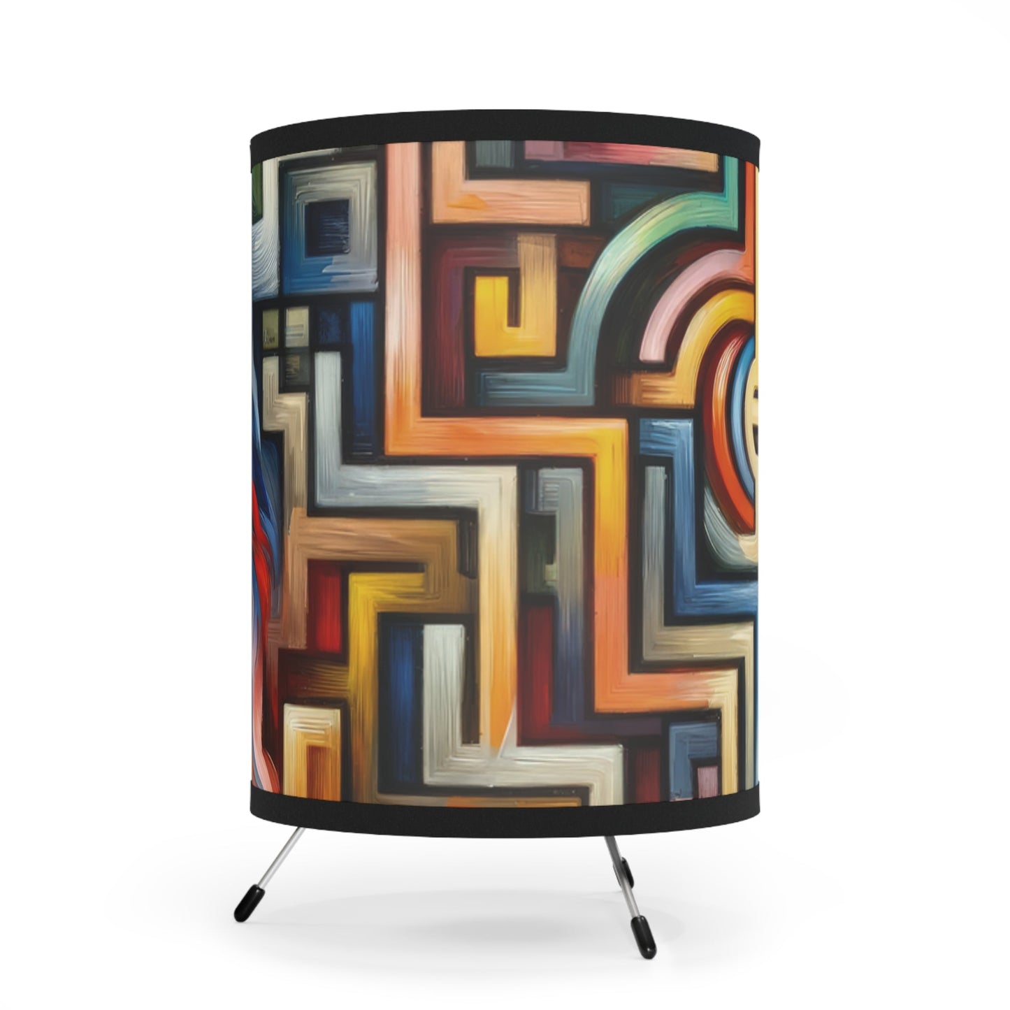 Labyrinthine Love Choices Tripod Lamp with High-Res Printed Shade, US\CA plug - ATUH.ART