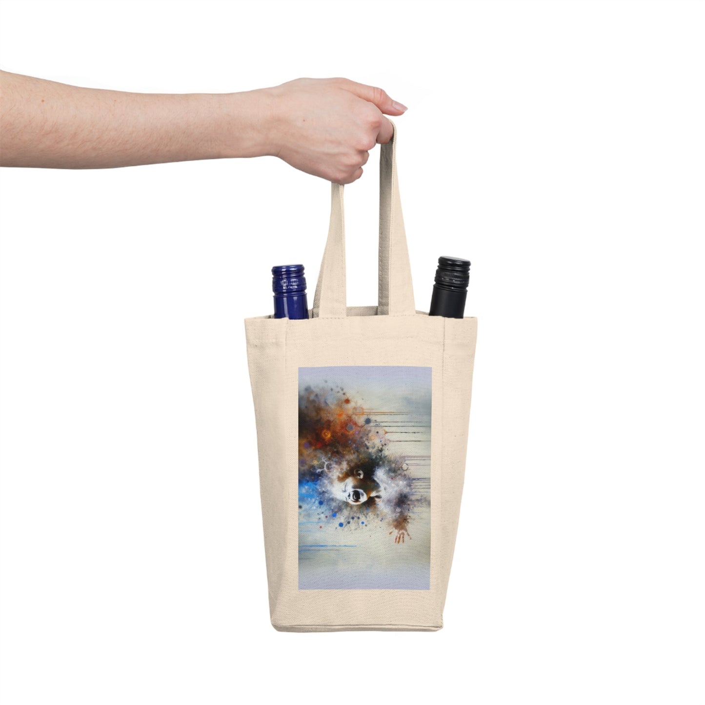Laughter Essence Presence Double Wine Tote Bag - ATUH.ART
