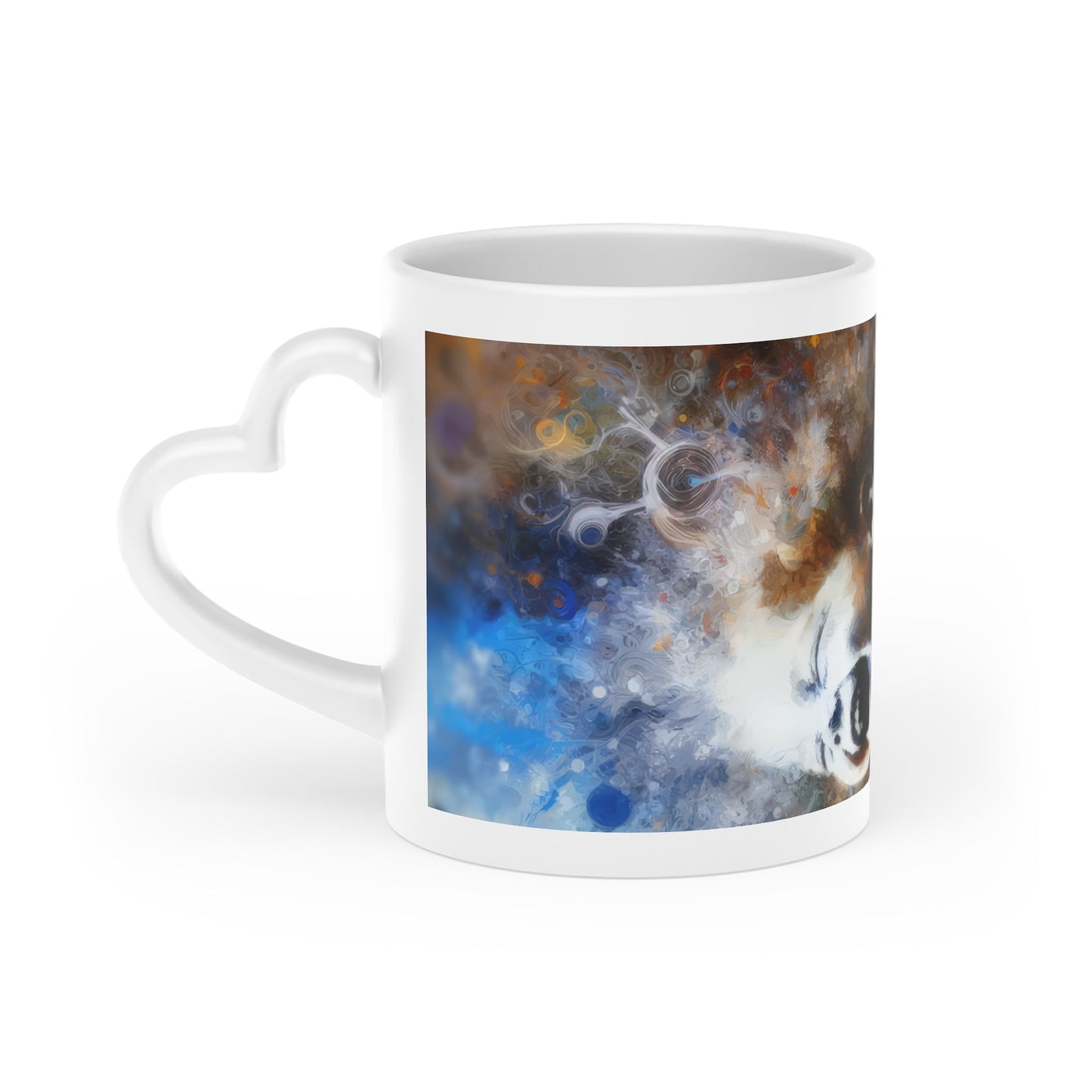 Laughter Essence Presence Heart-Shaped Mug - ATUH.ART