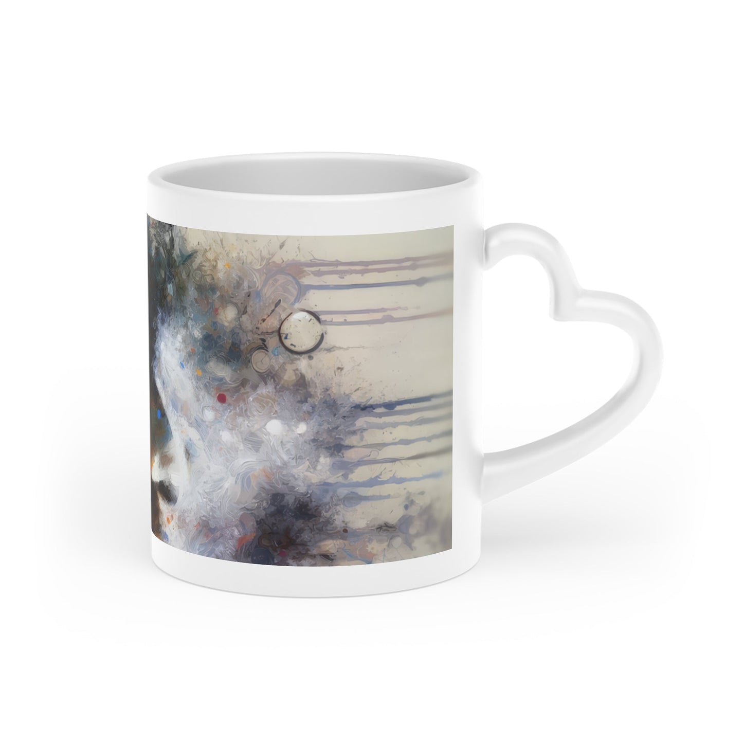 Laughter Essence Presence Heart-Shaped Mug - ATUH.ART