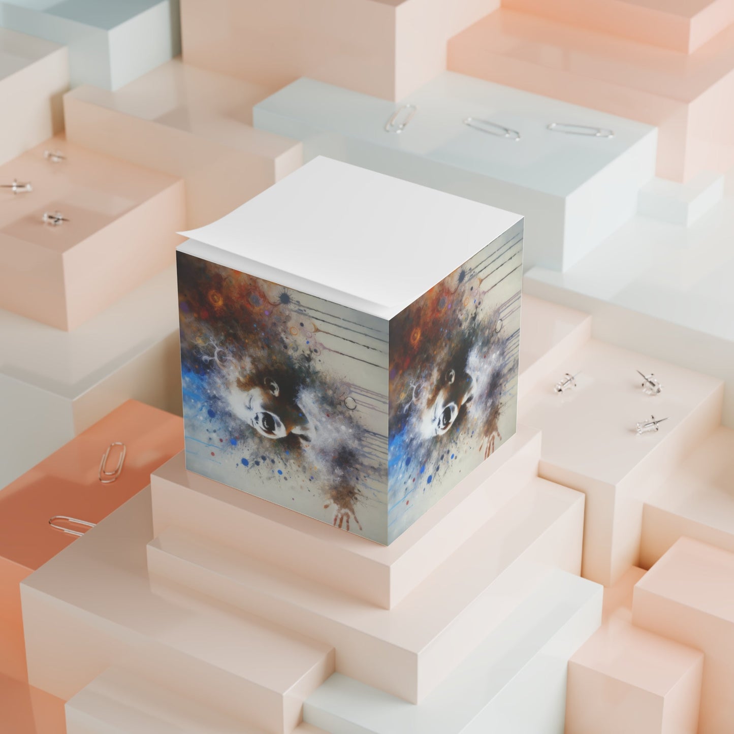 Laughter Essence Presence Note Cube - ATUH.ART