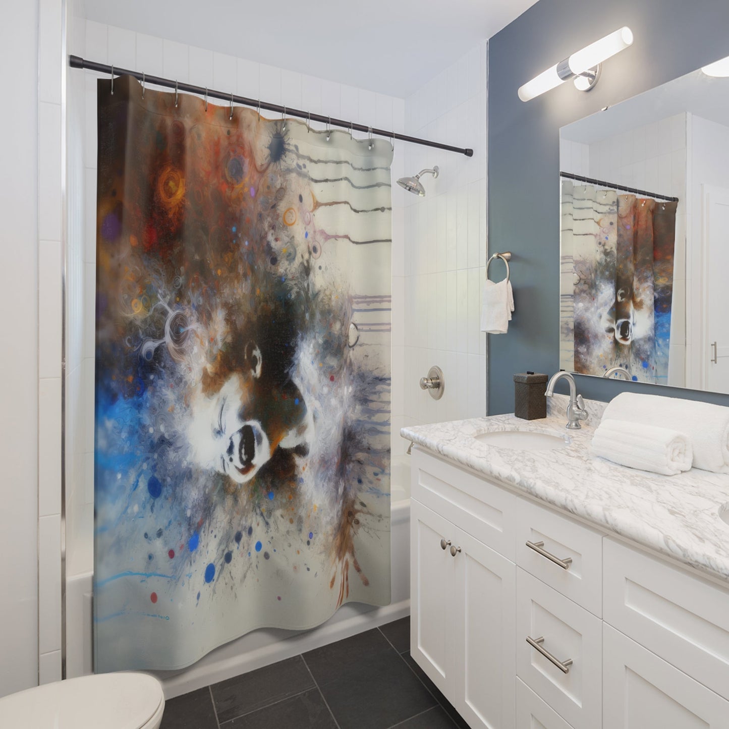 Laughter Essence Presence Shower Curtains - ATUH.ART