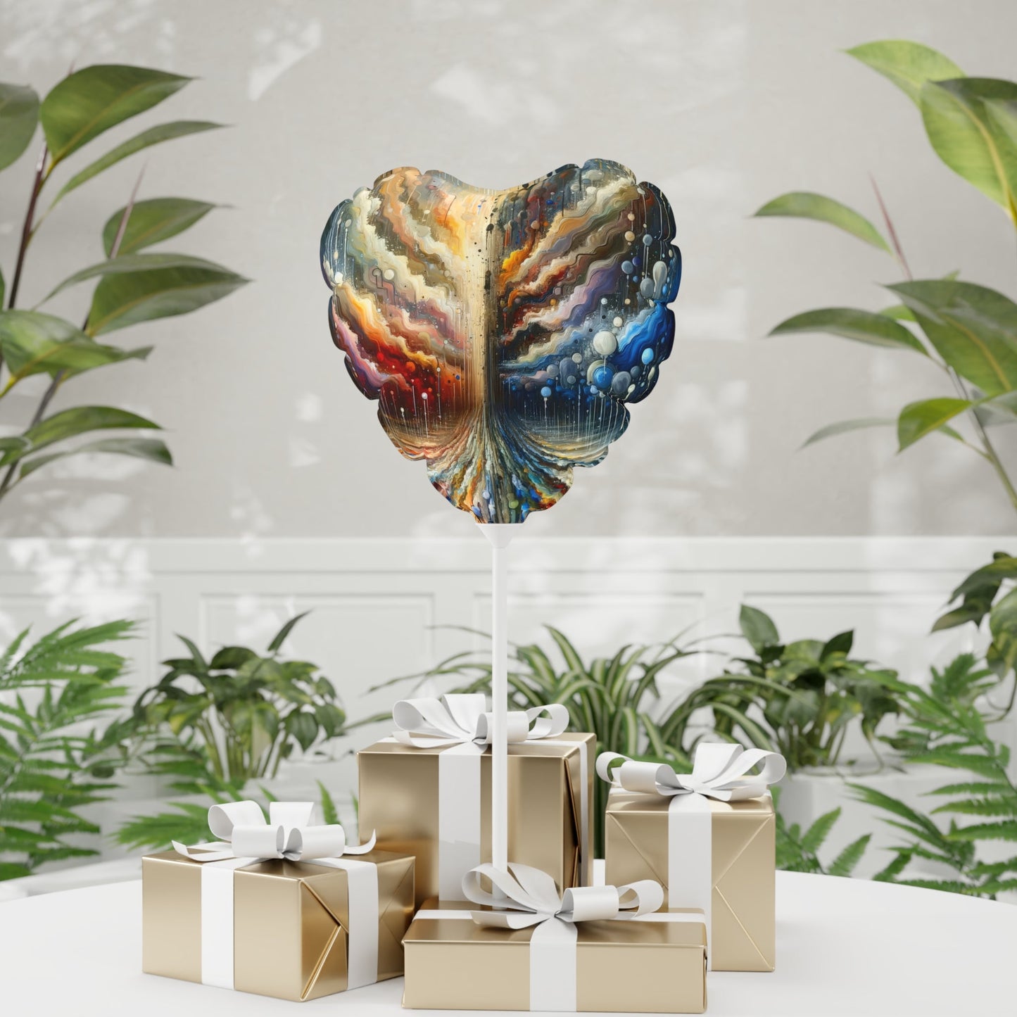 Linguistic Resonance Cascade Balloon (Round and Heart-shaped), 11" - ATUH.ART