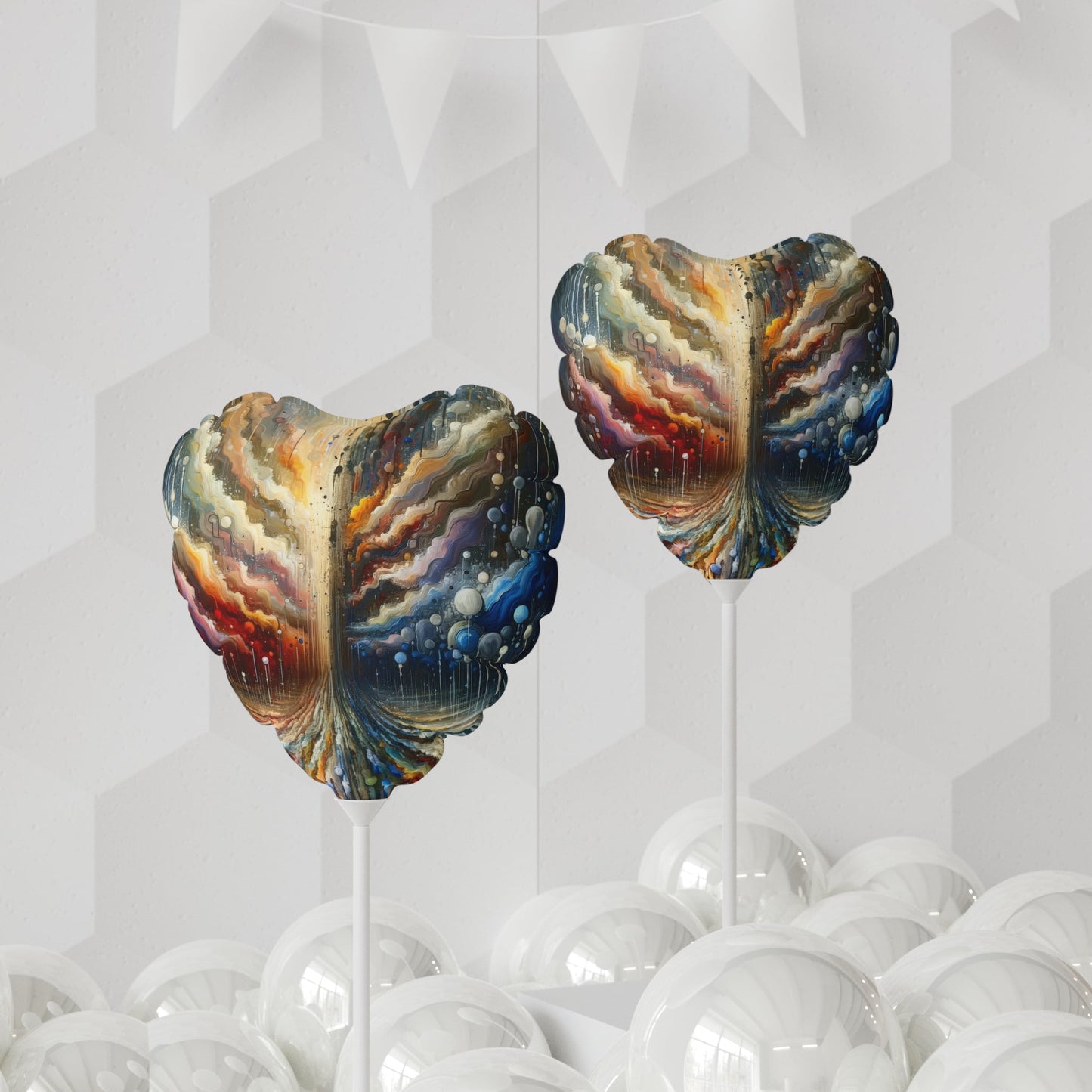 Linguistic Resonance Cascade Balloon (Round and Heart-shaped), 11" - ATUH.ART