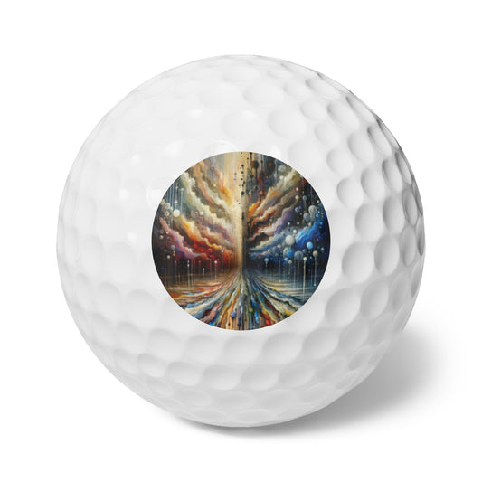 Linguistic Resonance Cascade Golf Balls, 6pcs - ATUH.ART