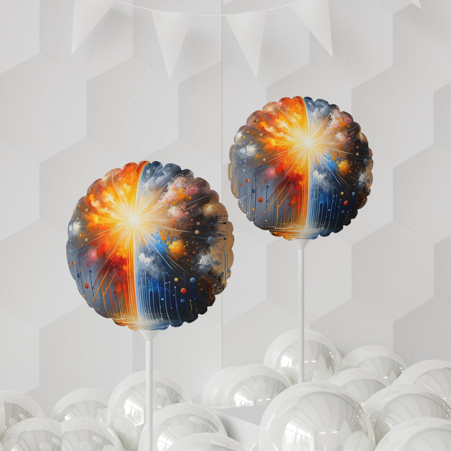 Luminous Abstract Tachism Balloon (Round and Heart-shaped), 11" - ATUH.ART