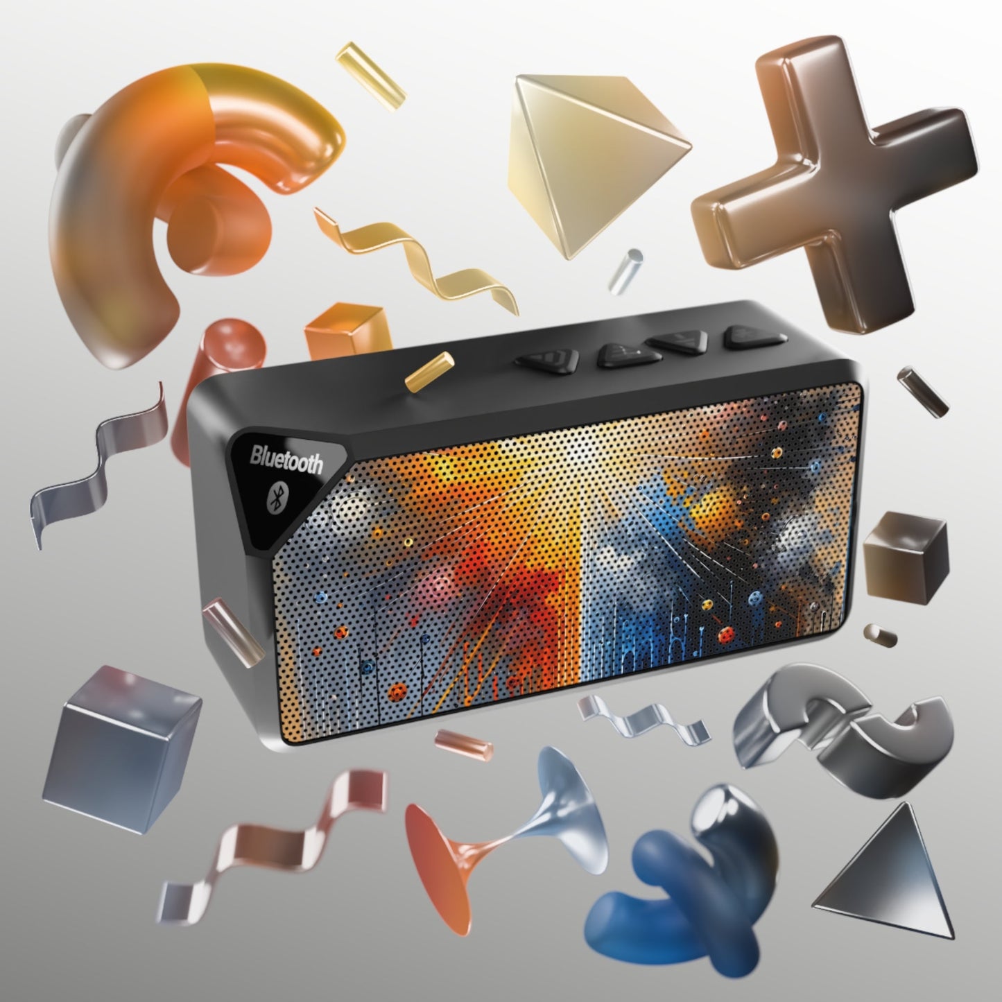 Luminous Abstract Tachism Jabba Bluetooth Speaker - ATUH.ART