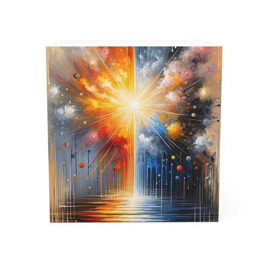 Luminous Abstract Tachism Note Cube - ATUH.ART