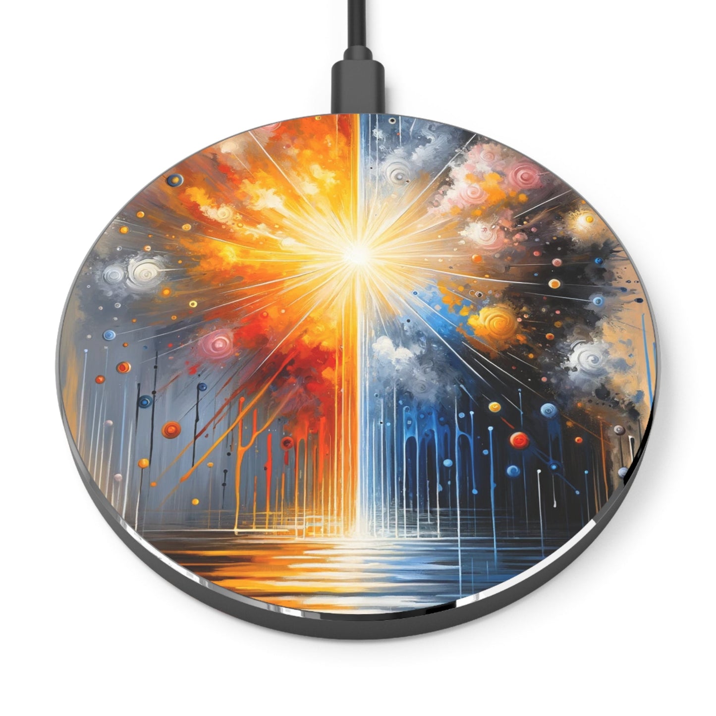Luminous Abstract Tachism Wireless Charger - ATUH.ART