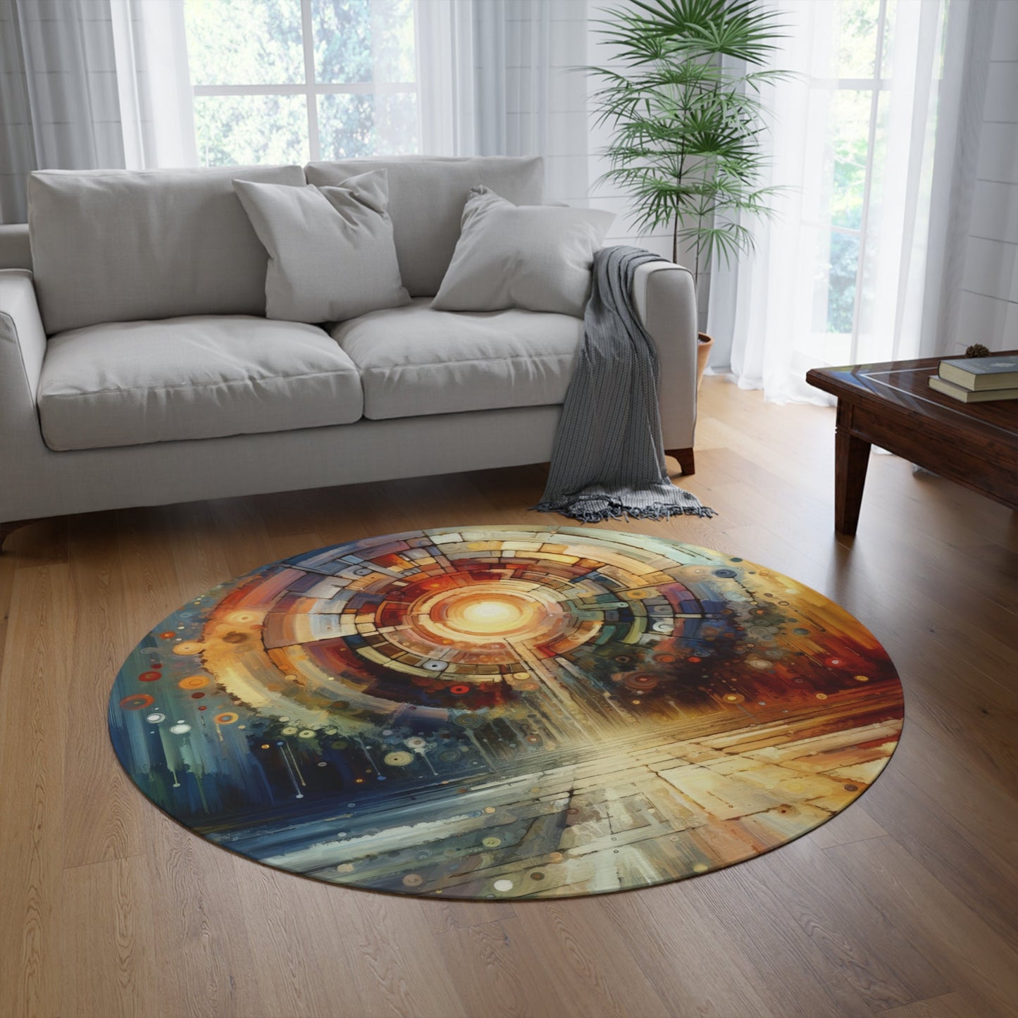 Majestic Quest Aura Round Rug - ATUH.ART