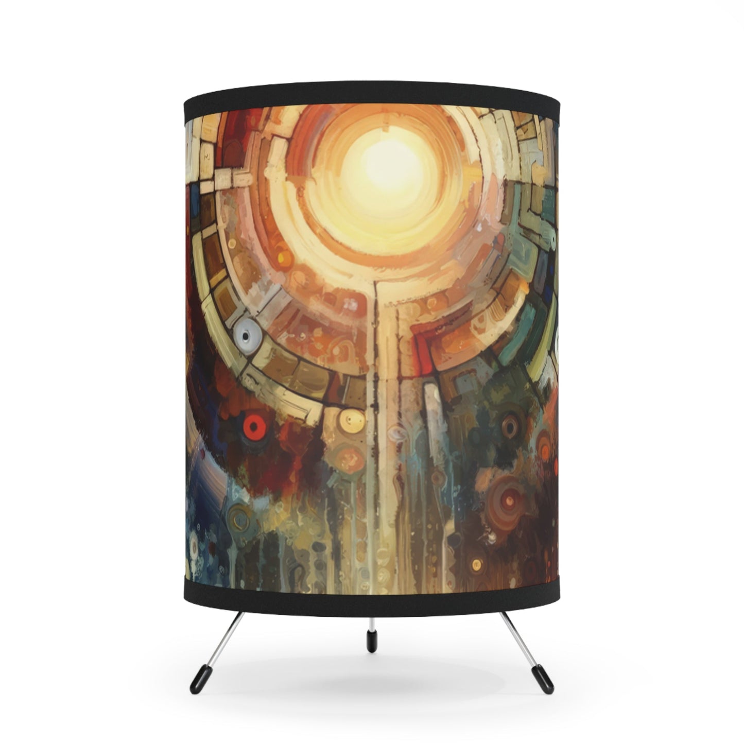 Majestic Quest Aura Tripod Lamp with High-Res Printed Shade, US\CA plug - ATUH.ART