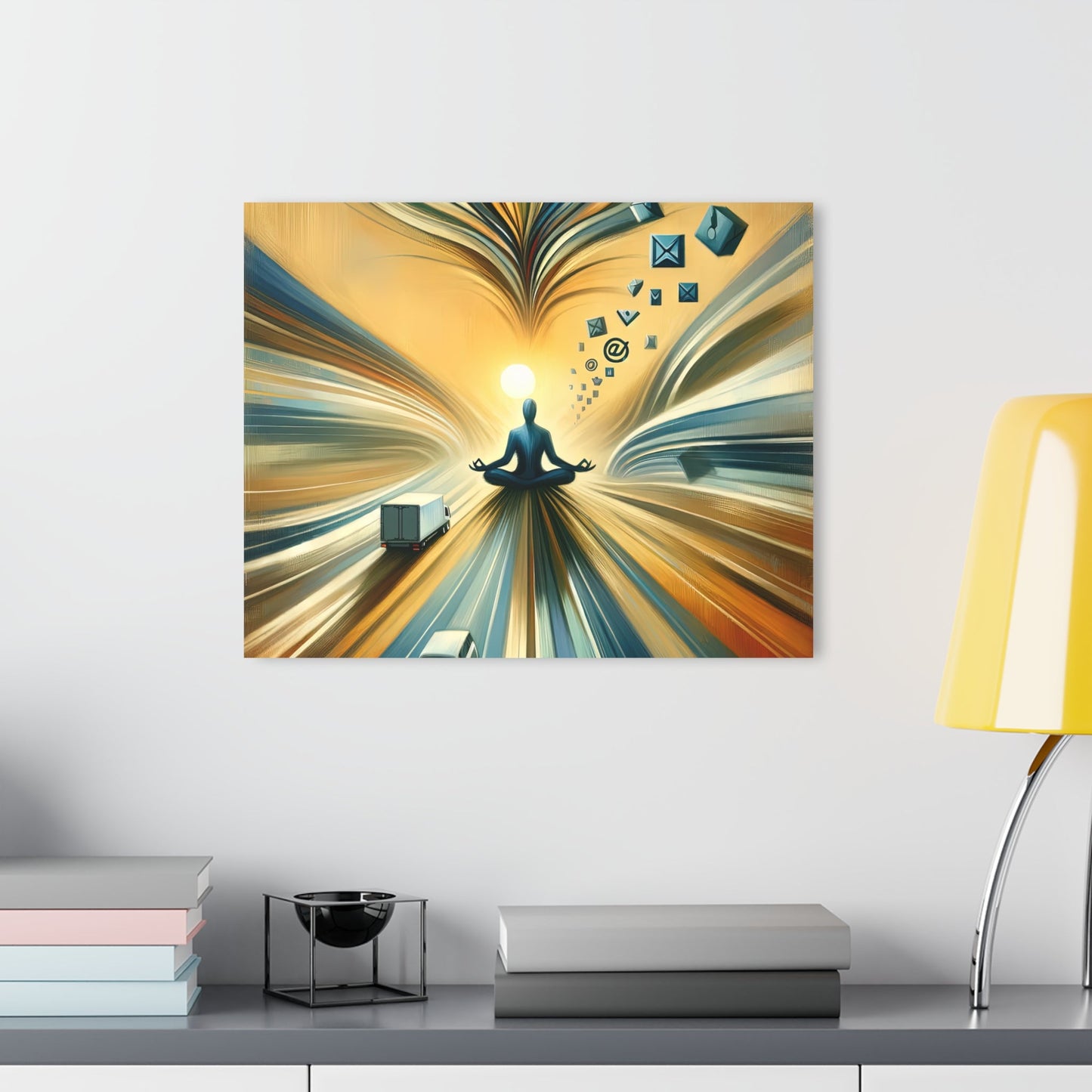 Meditative Commute Flow Acrylic Prints (French Cleat Hanging) - ATUH.ART