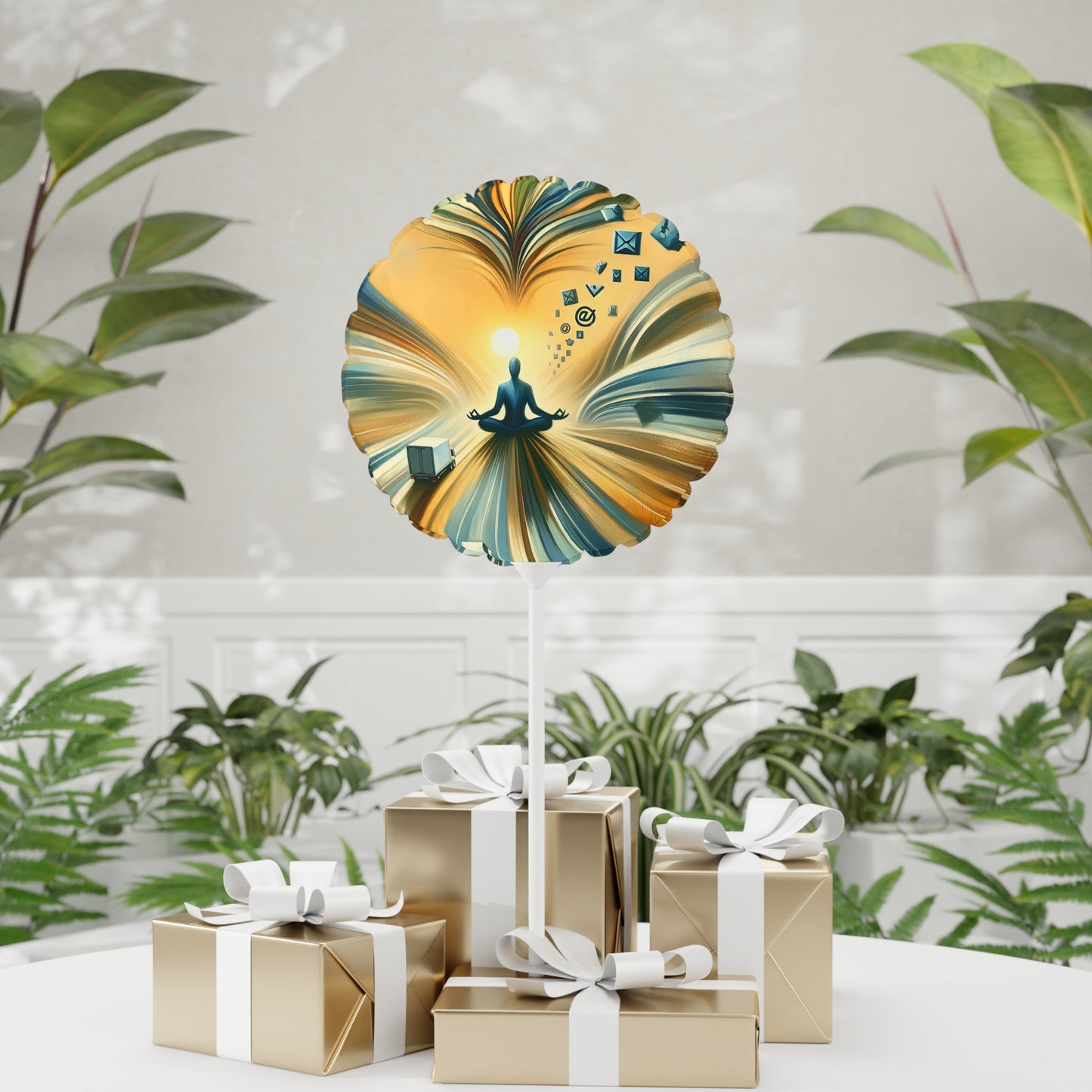 Meditative Commute Flow Balloon (Round and Heart-shaped), 11" - ATUH.ART
