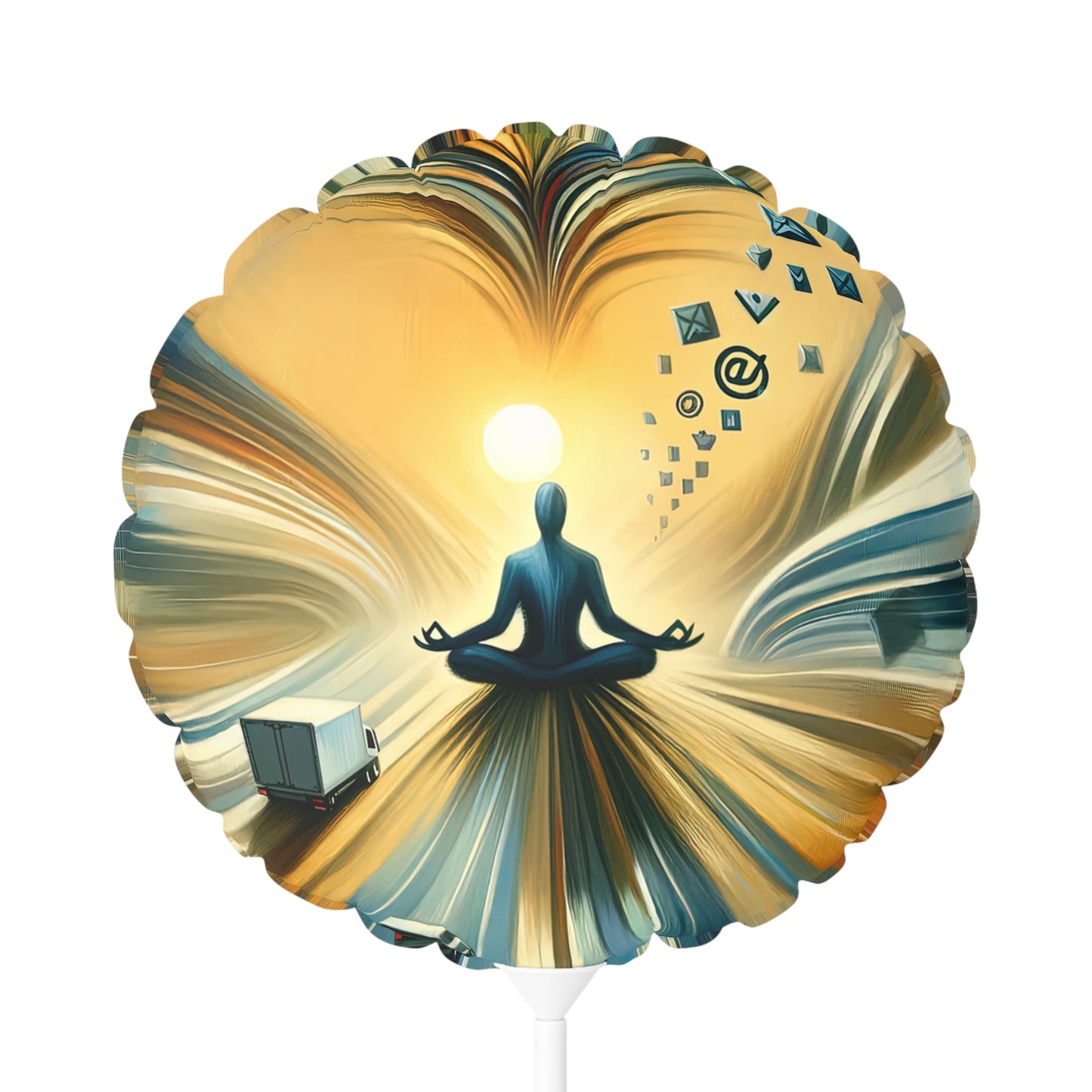 Meditative Commute Flow Balloon (Round and Heart-shaped), 11" - ATUH.ART